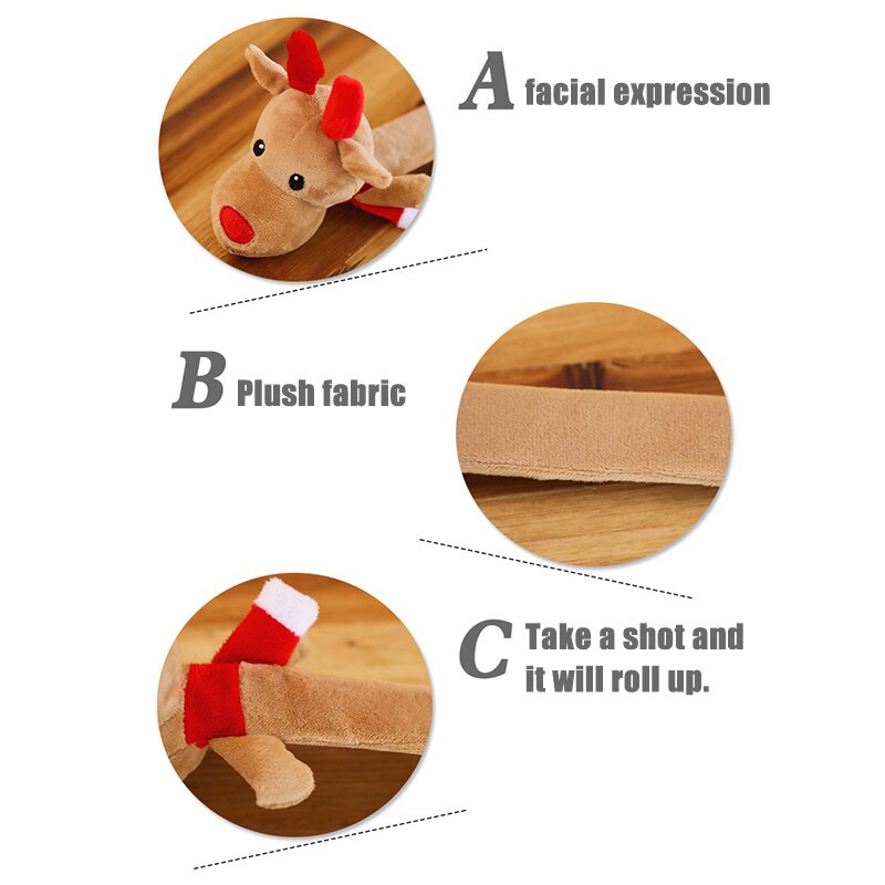 Adorables bracelets en peluche de noël, serre-tête, jouet de noël, père noël, cerf, arbre, nsv 775