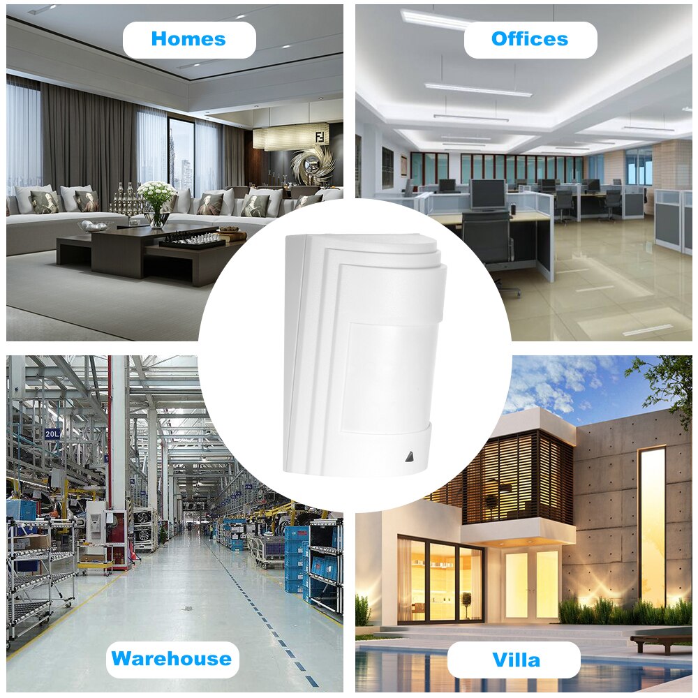 Wired PIR Motion Sensor Wide Angle Passive Infrared Detector For Home Burglar Security Alarm System