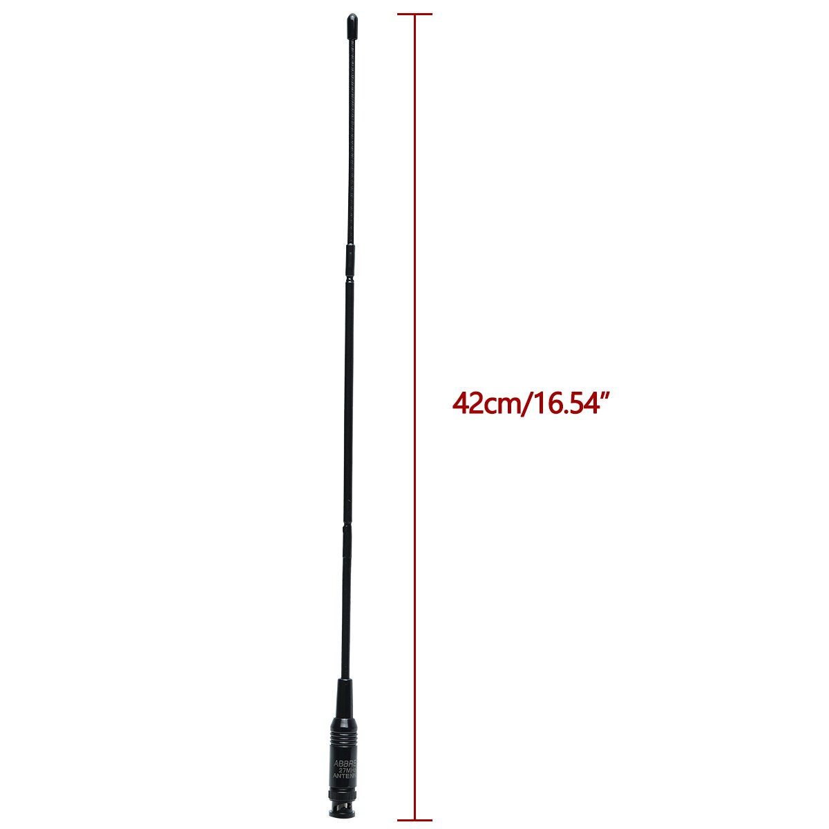 Abbree 27 mhz bnc antenn 42cm handhållen walkie talkie tvåvägs radioantenn för cobra midland uniden anytone cb portable radi