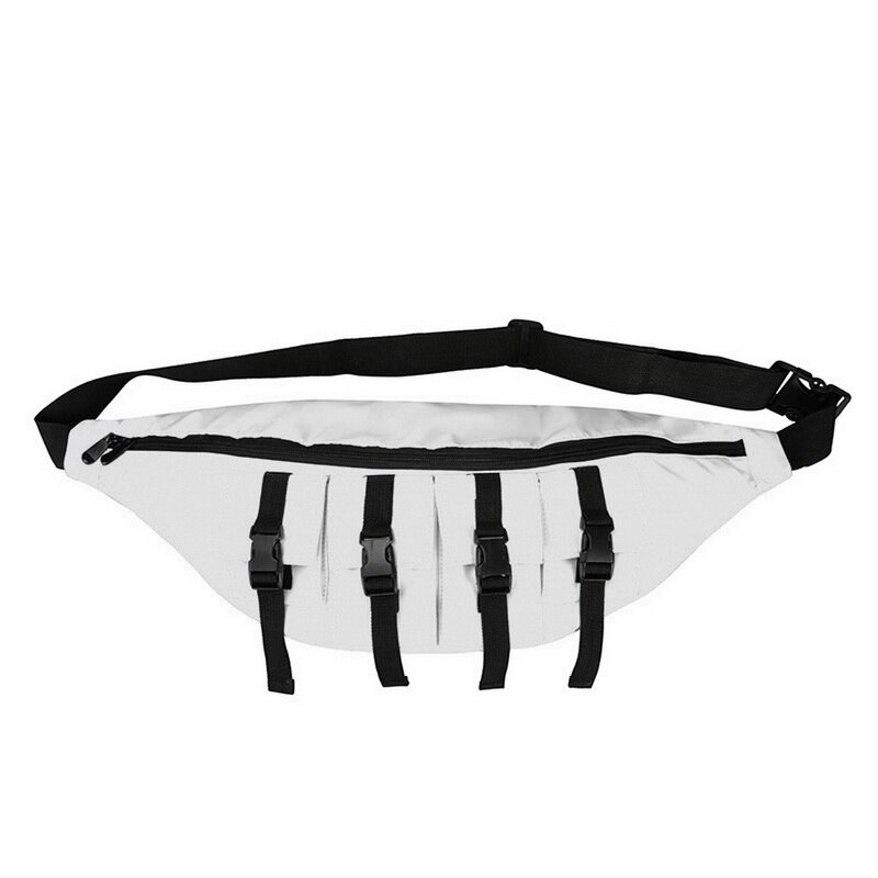 Fanny Waist Bag Men Waterproof Large Chest Pack Outdoor Sport Crossbody Bag Casual Multi-pocket Travel Male Bum Belt Bag: white