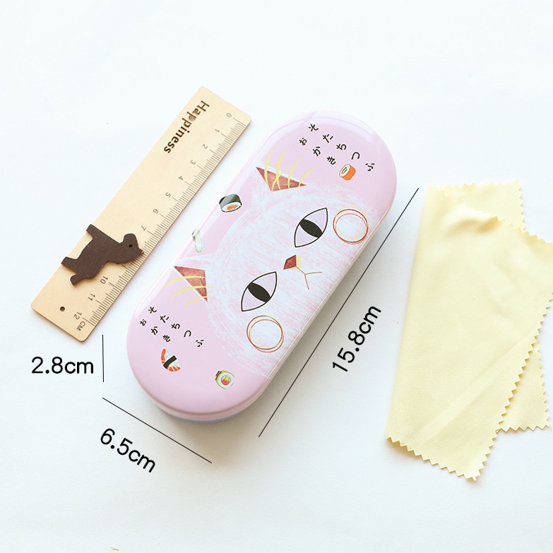 Étui lunettes chat de dessin animé | Étui de lunettes de rigide, mignon, protection des lunettes, boîte de protection pour les filles, modèle