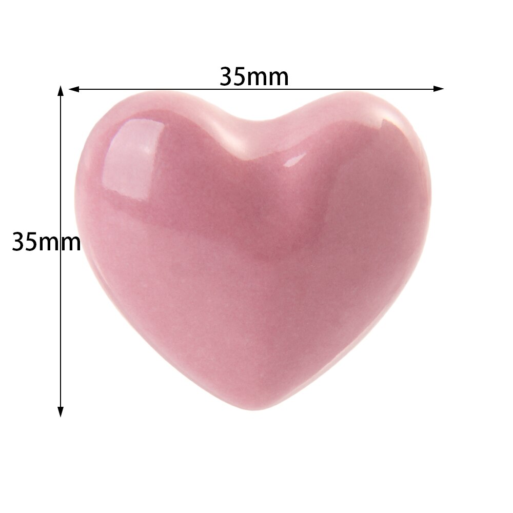 Nette Liebe Herz bilden Keramik Tür Knopf Schrank Zieht Schublade Ziehen Griff Kabinett Knopf Heimat Möbel Dekor: Rosa