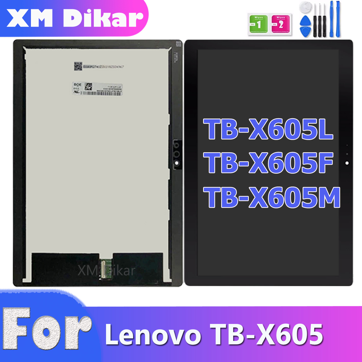 10.1 &quot;wyświetlacz X605 dla Lenovo Tab 5 Plus Tab M10 TB-X605L TB-X605F TB-X605M TB-X605 LCD ekran dotykowy Digitizer zgromadzenie testowane