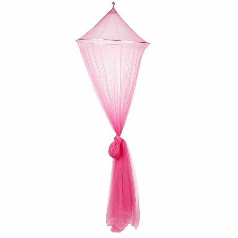 Myggnät baldakin insektssäng ome spetsnät dubbel king size fluga insektsskydd mesh prinsessa sängkläder draperi: Rosa