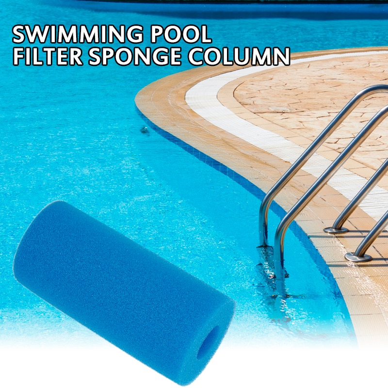 Nettoyeur de piscine Portable | Filtre de piscine réutilisable, éponge en mousse, colonne à bulles lavable pour accessoires Intex Type zwembad