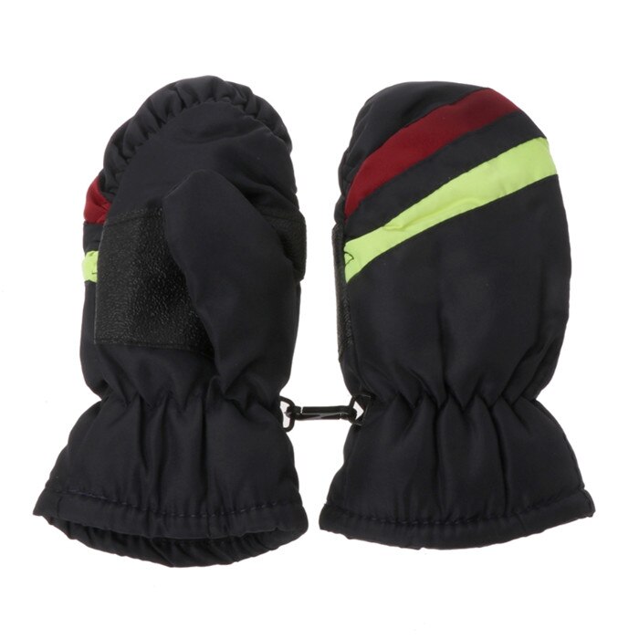 2-5y Bambino Guanto di Inverno Dei Capretti Delle Ragazze Dei Ragazzi Guanti Caldi All'aperto Impermeabile Windproof-m15: Navy