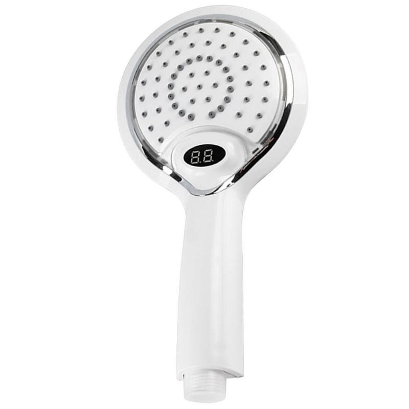 LCD Hand Shower Led handheld Shower Head with Temperature Digital Display 3 Colors Change Water Powered led shower spray