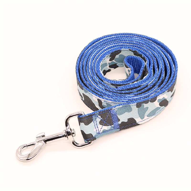 Camouflage hondenriem nylon duurzame hondenriem breedte 2.5cm hondenriem huisdier trekkoord hondenriemen voor kleine, middelgrote en grote honden