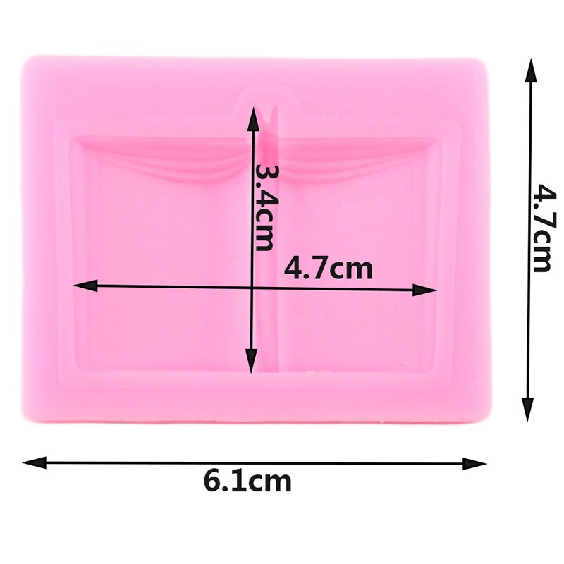 3D School Book Silicone Mold DIY Cupcake Topper Fo... Grandado