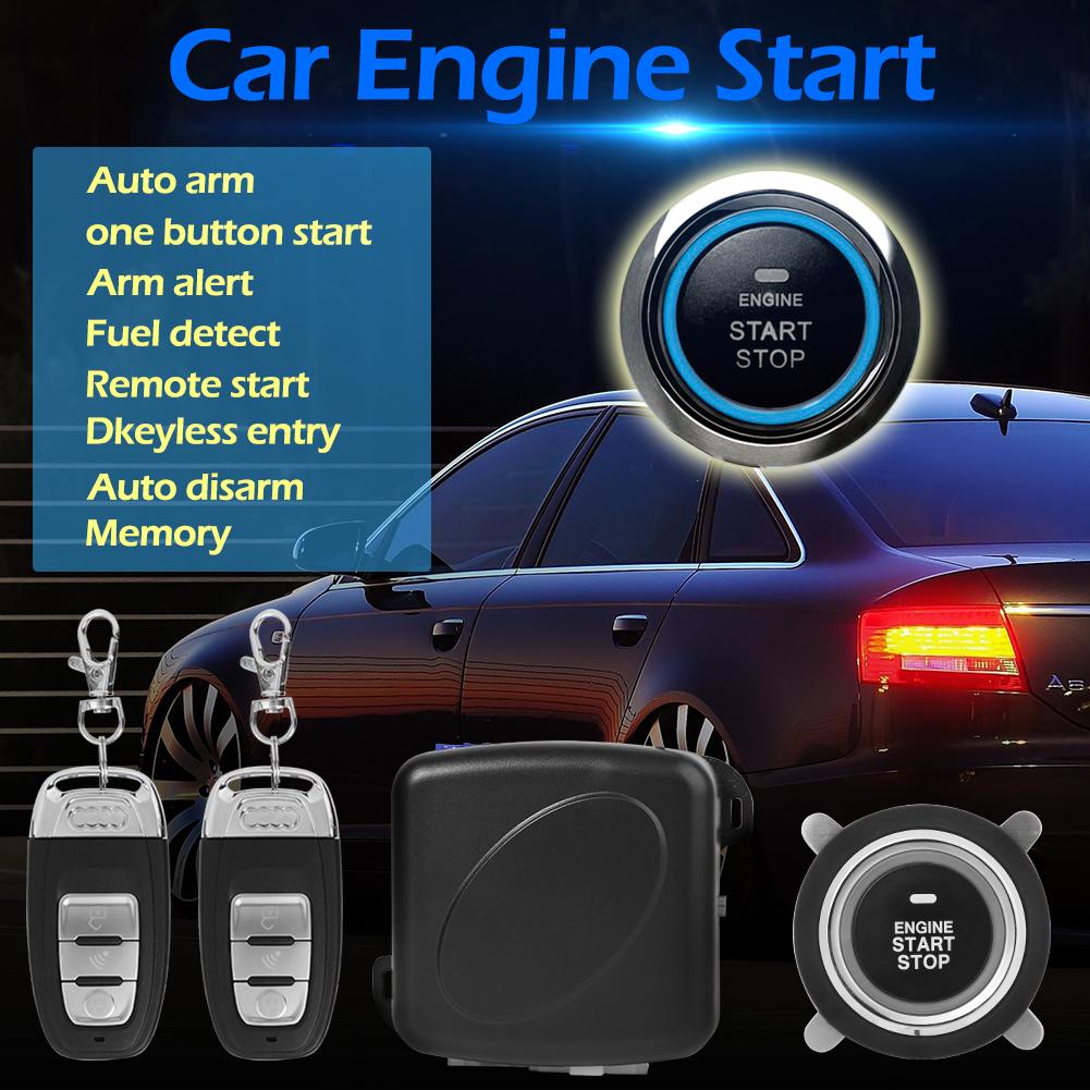 Engine start Alarm system Button remote start stop Car one button start system Car start switch Induction antenna Reset switch