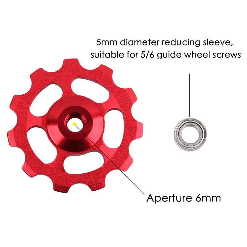 1 set ultralätt mtb cykelväxlare 11t aluminiumlegering cykellager jockey hjul bakväxel utomhus cykeldelar