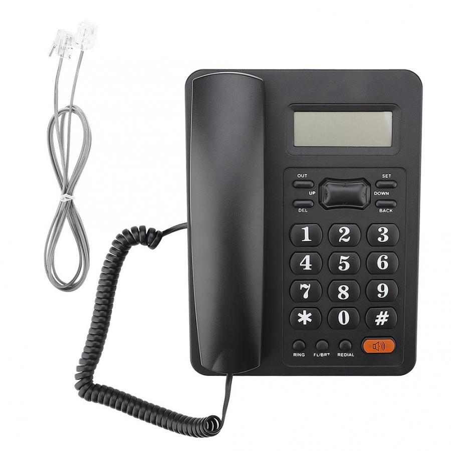 Kantoor thuis vaste lijn vaste telefoon nummerweergave dtmf/fsk dubbel systeem vaste telefoon telefono fijo para casa: Default Title