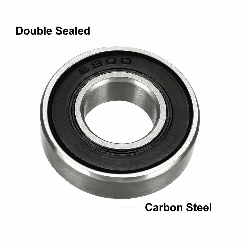 Rodamientos de sección delgada para bicicleta, accesorios de acero inoxidable plateado, 61900-2RS (6900-2RS), 10x22x6mm, 2 uds.