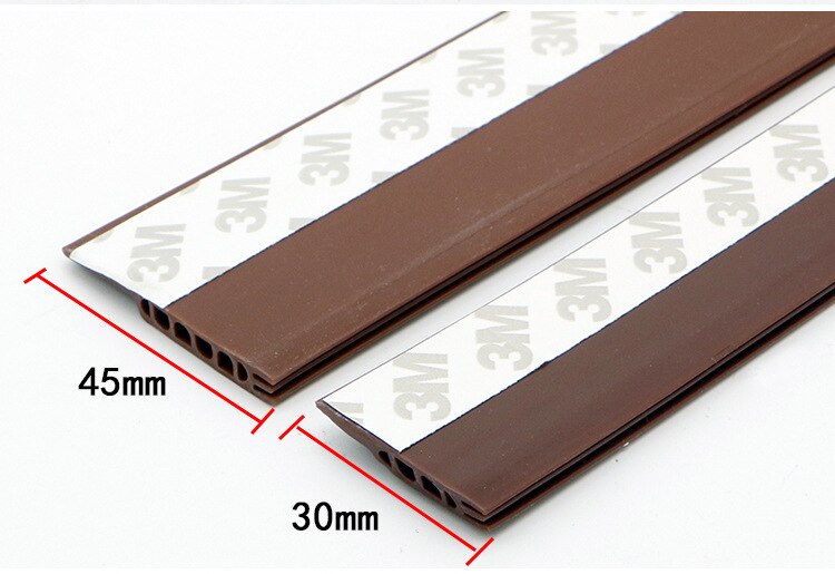 Draft Stopper Interior Air Door Stops Under Door Bottom Guard Stopper: Brown