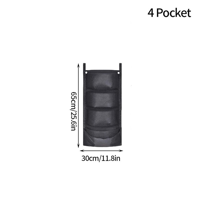 Bolsa colgante Vertical para cultivo de jardín, maceta de flores, impermeable, montaje en pared, bolsa colgante para maceta, uso interior y exterior: 2pc 4Pocket 67x30CM