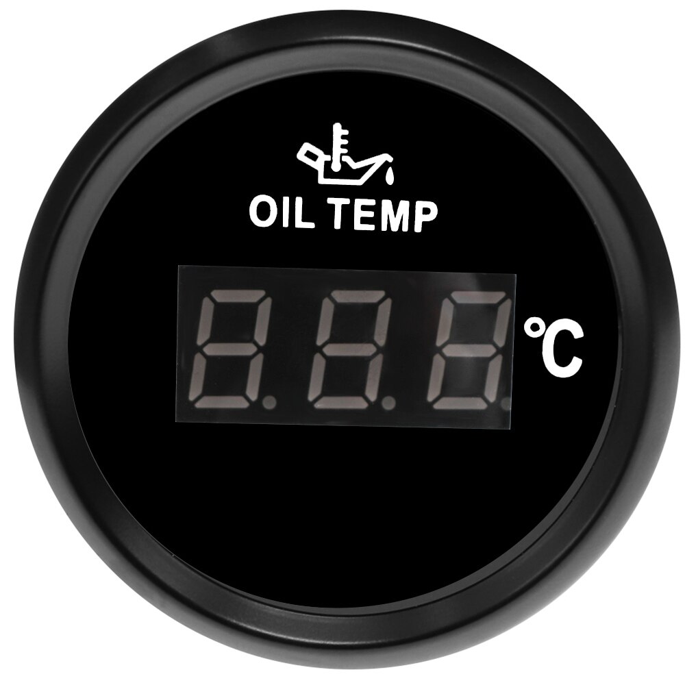 52mm Digital Oil Temp Gauge 50-150 degree Oil Temperature Meter Indicator For Car Boat Motorcycle Truck Auto 12V24V: BN