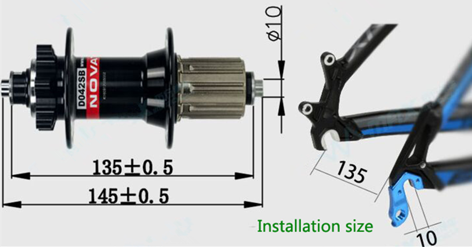 Mozzo NOVATEC D041SB D042SB mozzo MTB anteriore posteriore Mountain Bike 9x100mm 9x135mm con sgancio rapido 28 32 mozzo bici 36 fori