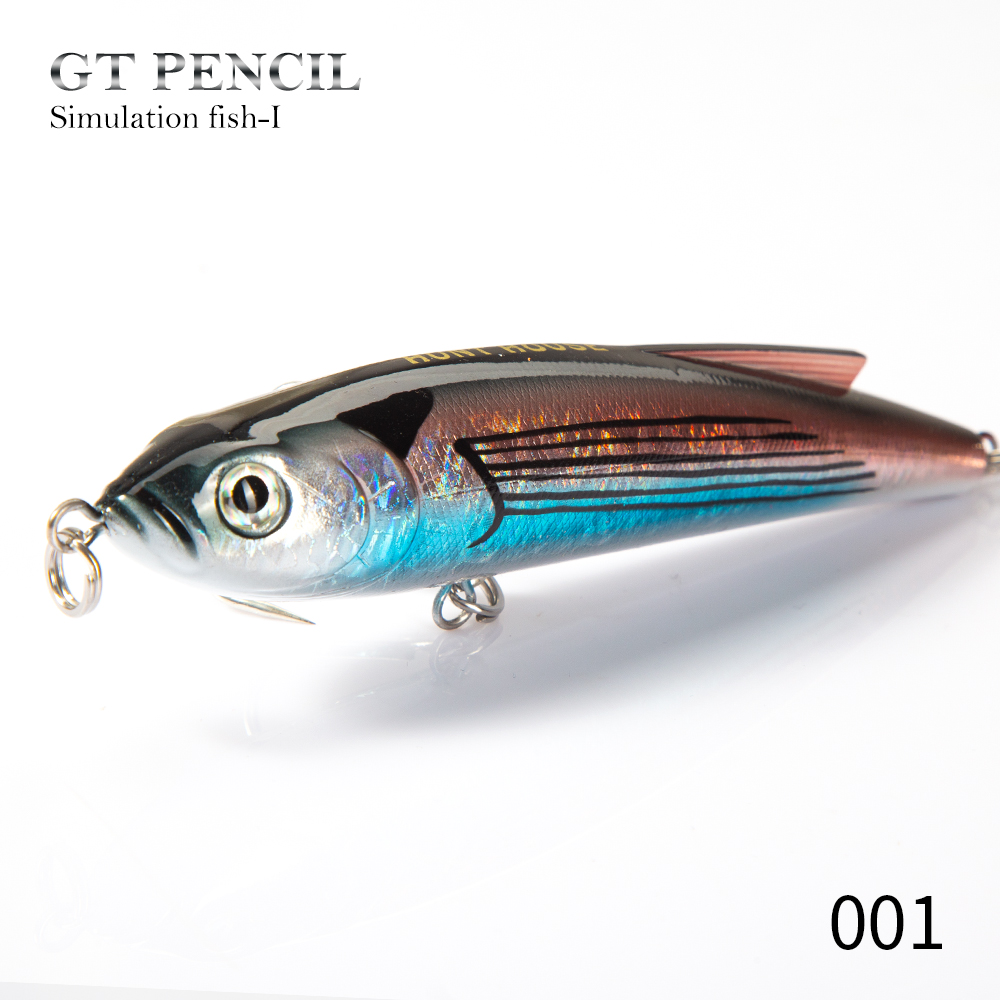 Hunthouse GT Matita Richiamo di Pesca 140mm 70g Traina Acqua Salata Affondamento Stickbait traballante Trota Artificiale Tonno colata Spigola: giallo