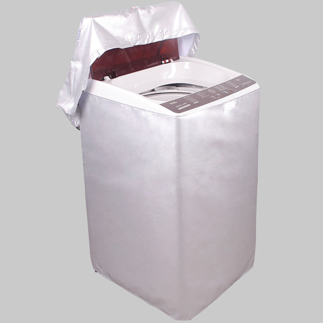 Hjem vandtæt materiale top loading vaskemaskine tørretumbler vaskemaskine anti-støvdæksel beskytter med stof lynlås: L