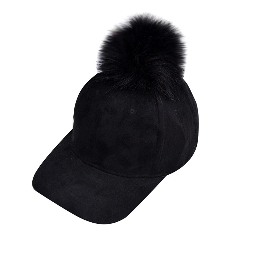 Casquette de Baseball unisexe d'hiver | Chapeau pour hommes et femmes, chapeau avec boucle en fausse fourrure mignonne, Streetwear Gorra Hombre: B