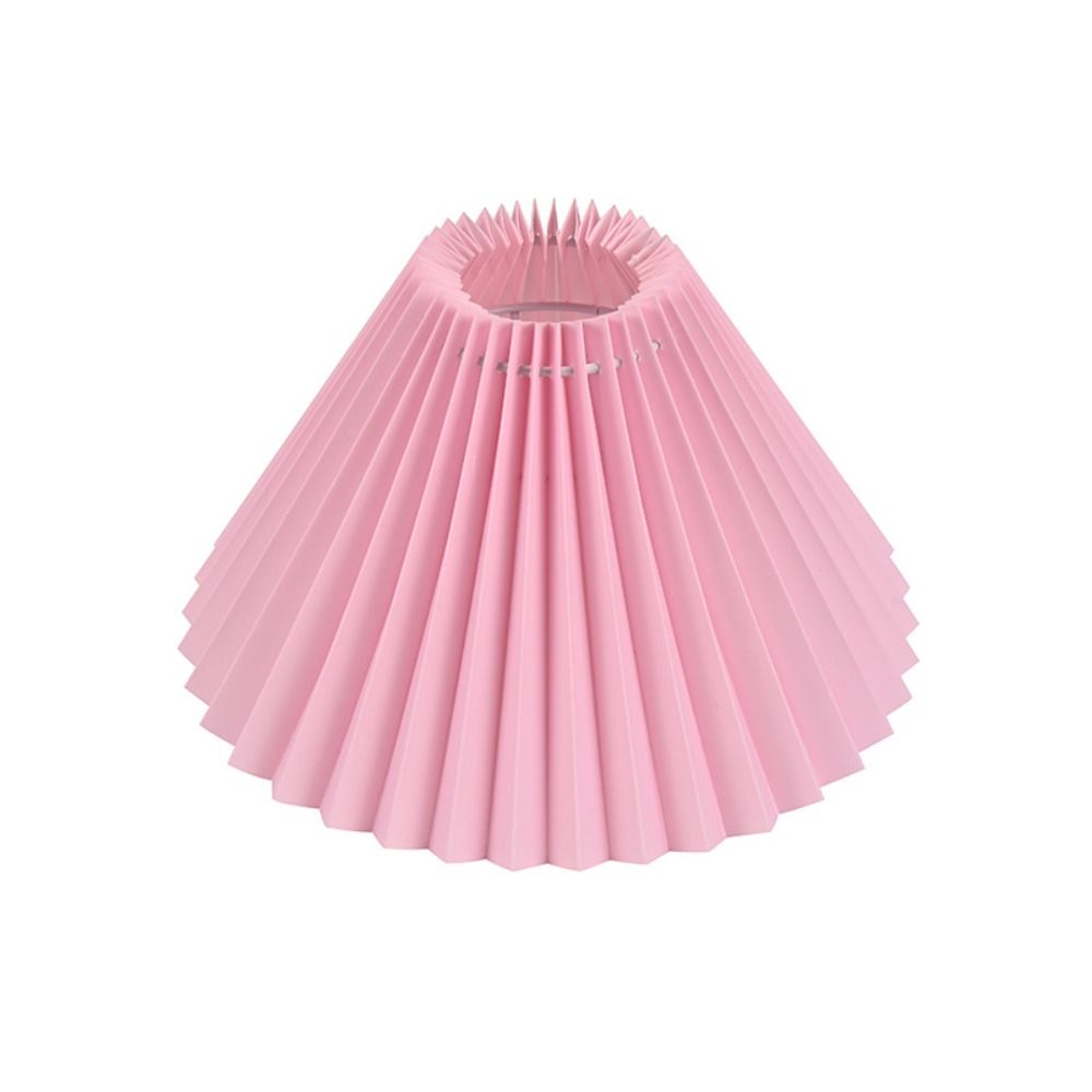 Pantalla plisada de tela para decoración de techo, cubierta de lámpara de mesa lavable moderna, cubierta de tela para candelabro Retro DIY, sala de estar y comedor: Beige
