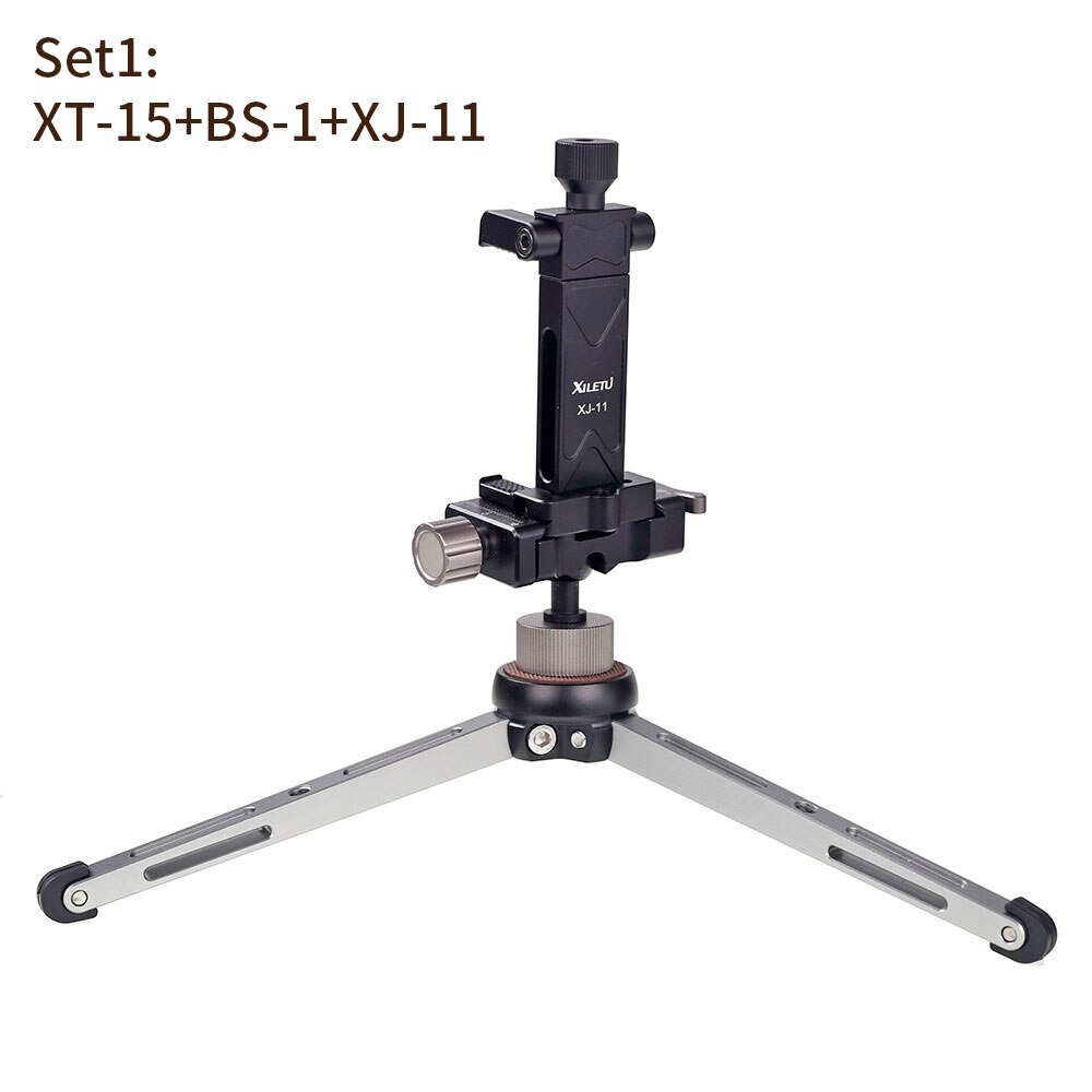 XILETU XJ-11High Bearing Desktop Bracket Mini Tabletop Tripod and Ball Head For DSLR Camera Mirrorless Camera Smartphone: Set1