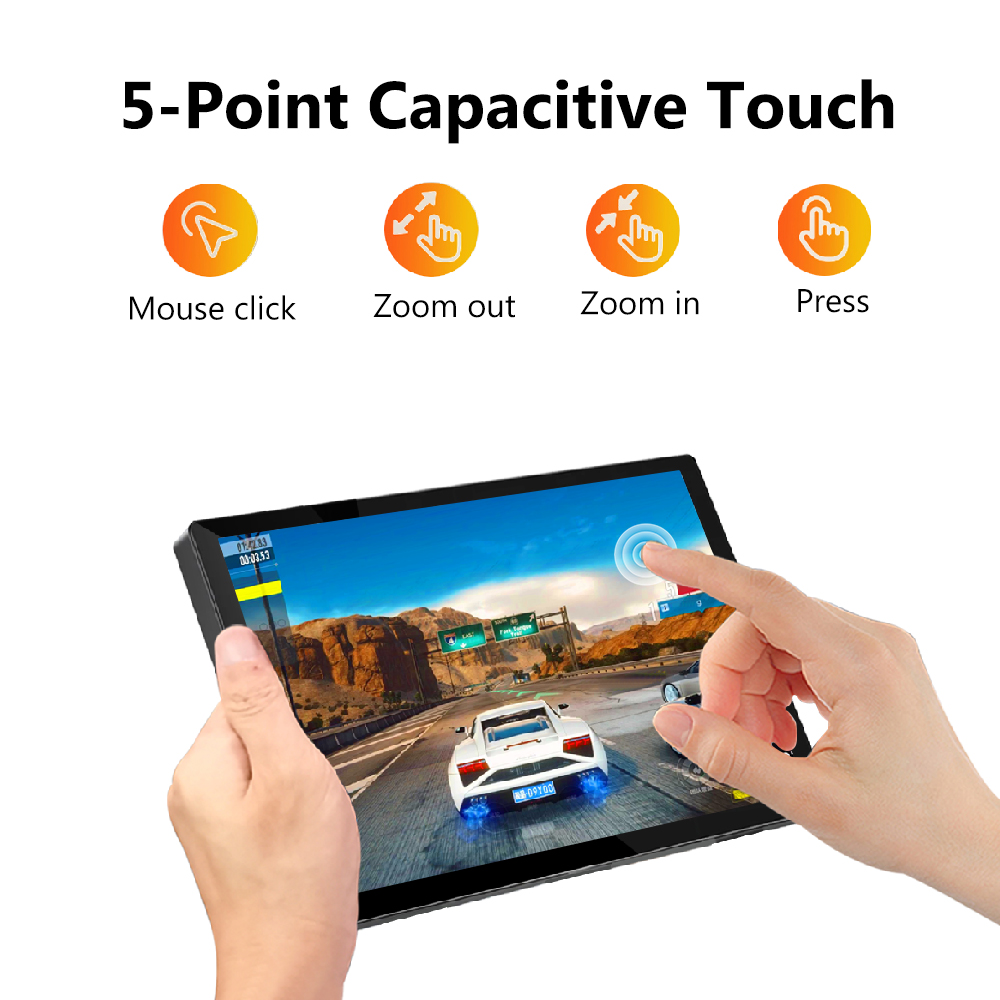 Mini Monitor portátil de 7 pulgadas, Panel TFT de 1024x600, pantalla táctil LCD, Monitor secundario, compatible con ordenador portátil Raspberry Pi Series