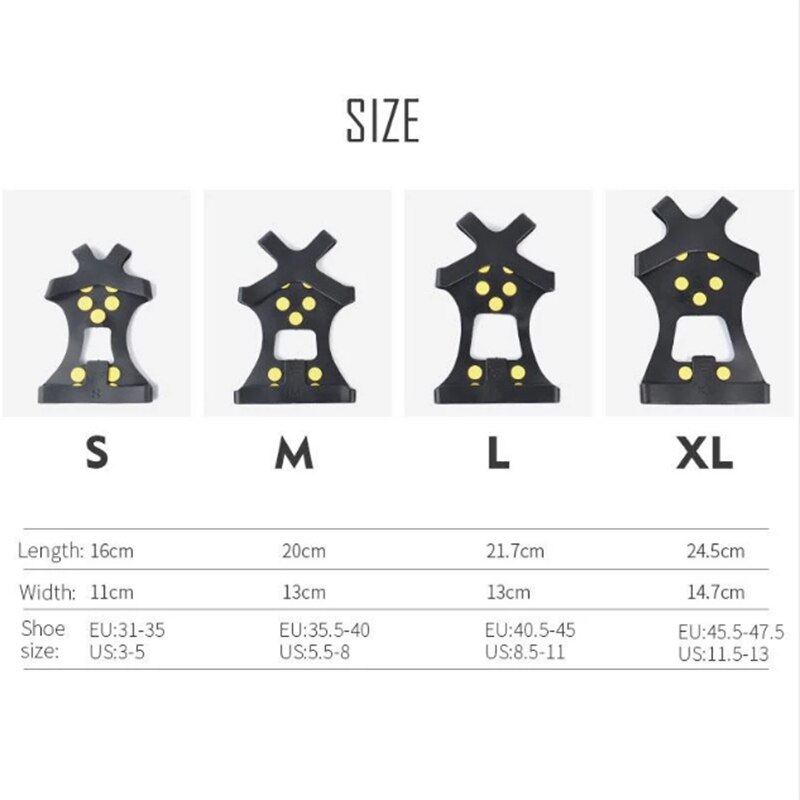 Siliconen antislip klimschoen grip antislip sneeuw ijs klimschoen spikes grips  j55