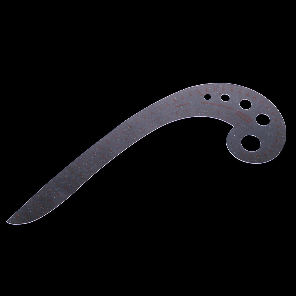 Transparent French Curve Ruler Sewing Comma Tools Sew Metric Tailor 30 Cm L