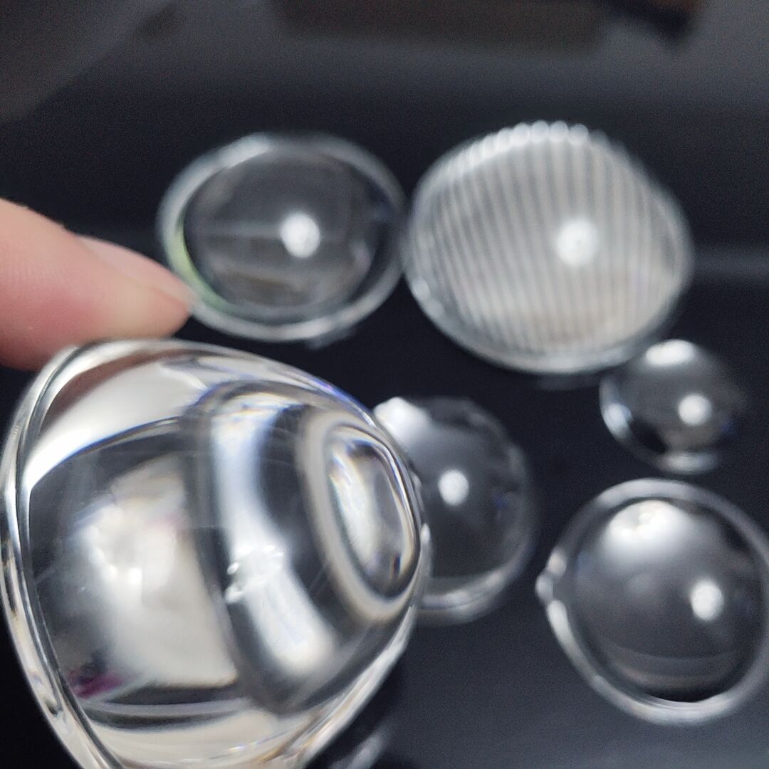 23 35 44 50 52 mm Plano convex stripe Optical Glass Lens for LED Flashlight Auto car lamp spotlight projection light