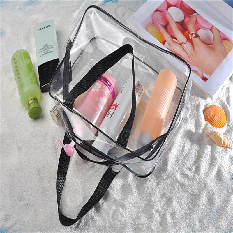 Travel Organizer Clear Makeup Bag Transparent PVC Beautician Cosmetic Bag Beauty Case Toiletry Bag Make Up Pouch Wash Pouch