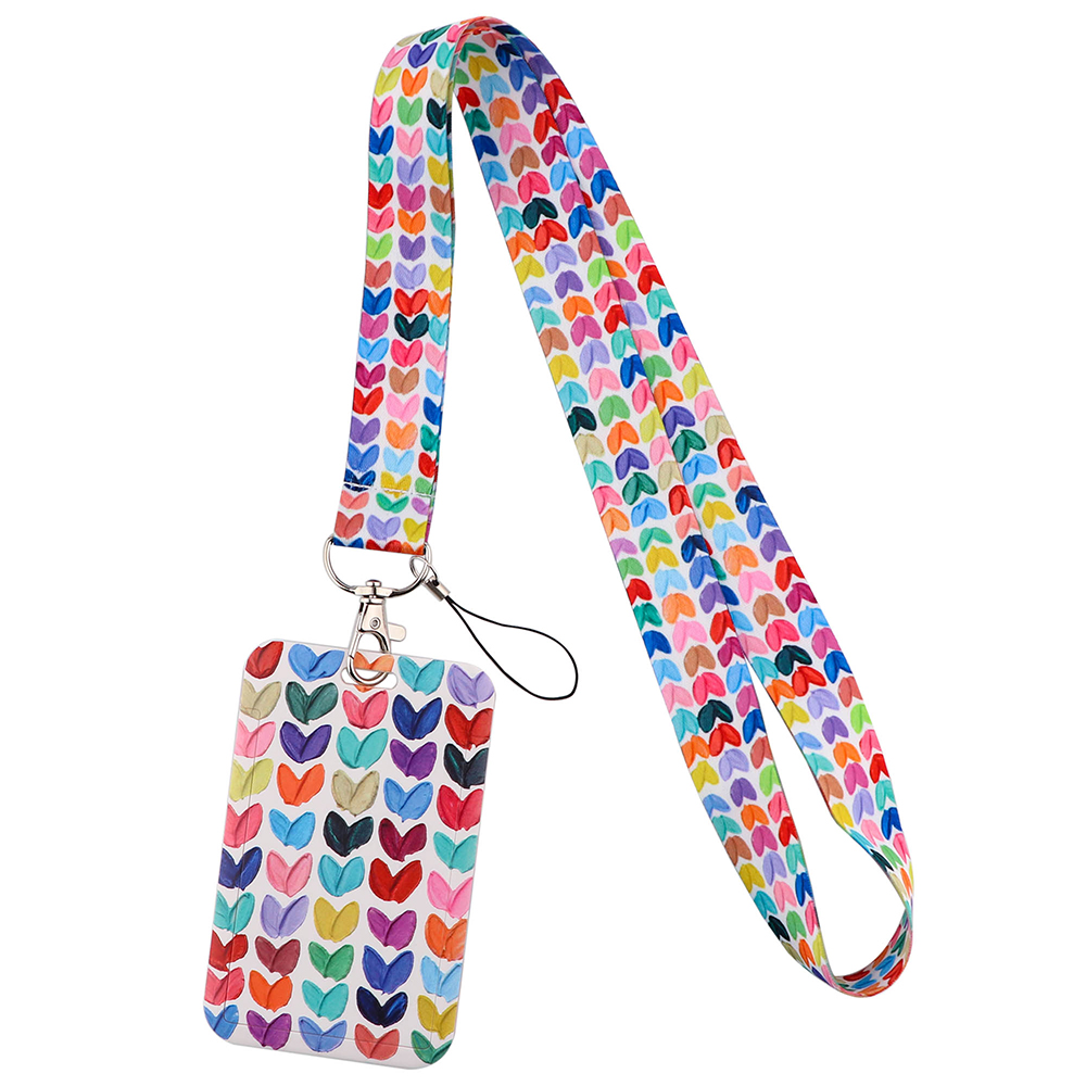 CB1289 różowa miłość smycz na szyje smycz na klucz ID karty paski na telefon USB pokrowiec na karty DIY smycz na szyje ozdobny pasek lasso smycz: 10