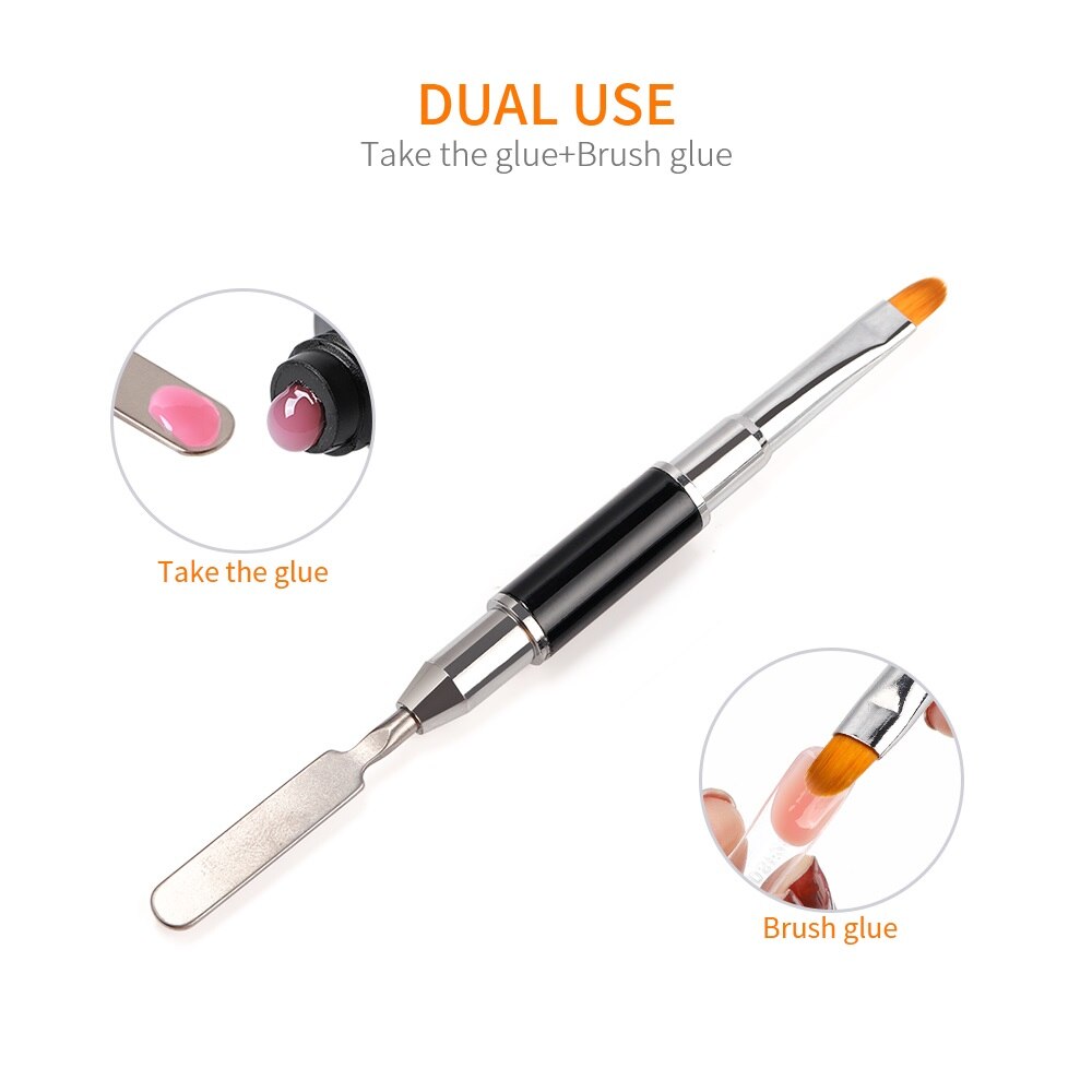 2 em 1 gel uv diy unha arte design caneta acrílico prego falso dicas pintura caneta para salão de beleza