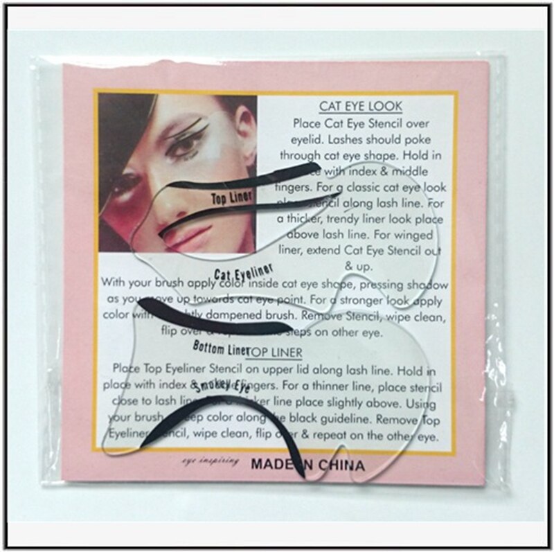 Delineador de ojos ceja Stencil Gabarit plantilla para delinear ojos 6 en 1 plantillas Pochoir para acicalar Pochoir maquillaje plantillas