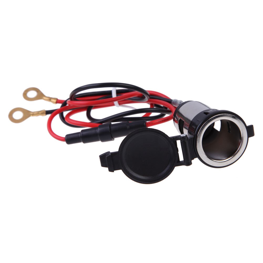 Universal Motors 12v 120W Car Cigarette Lighter Socket Heat Resistant Plastic Motorcycle Power Cigarette Lighter Socket
