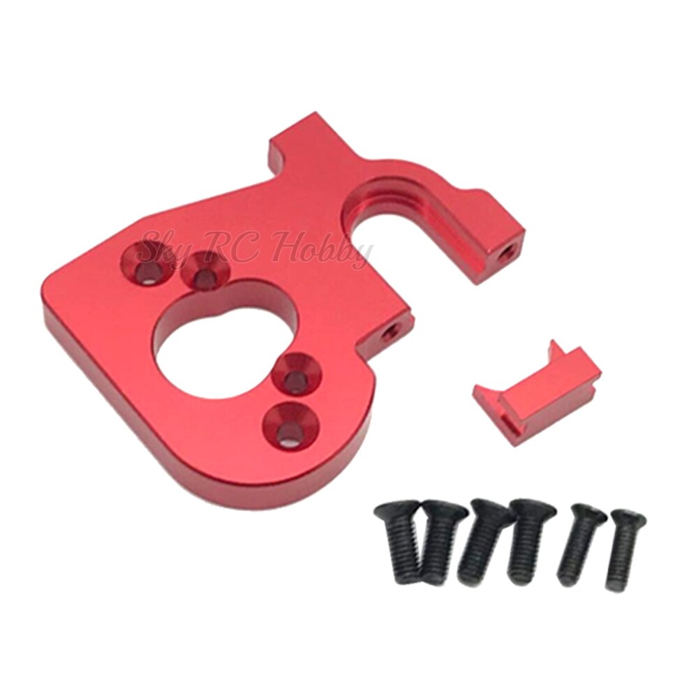 RC Auto Metall Motor- Sitz Montieren Ersatz Montage Zubehör &Ampere; 27T Ritzel Getriebe für WLtoys 1:14 1/14 144001 124018 124019 Aktualisierung Teile: Motor- Sitz rot