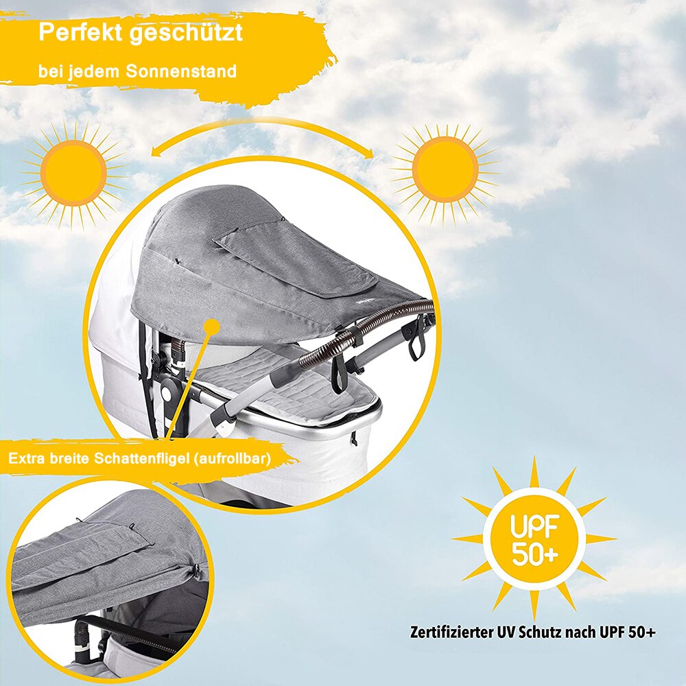 Pare-soleil de poussette pour bébé, 1 pièce, auvent de Protection, accessoires de landau