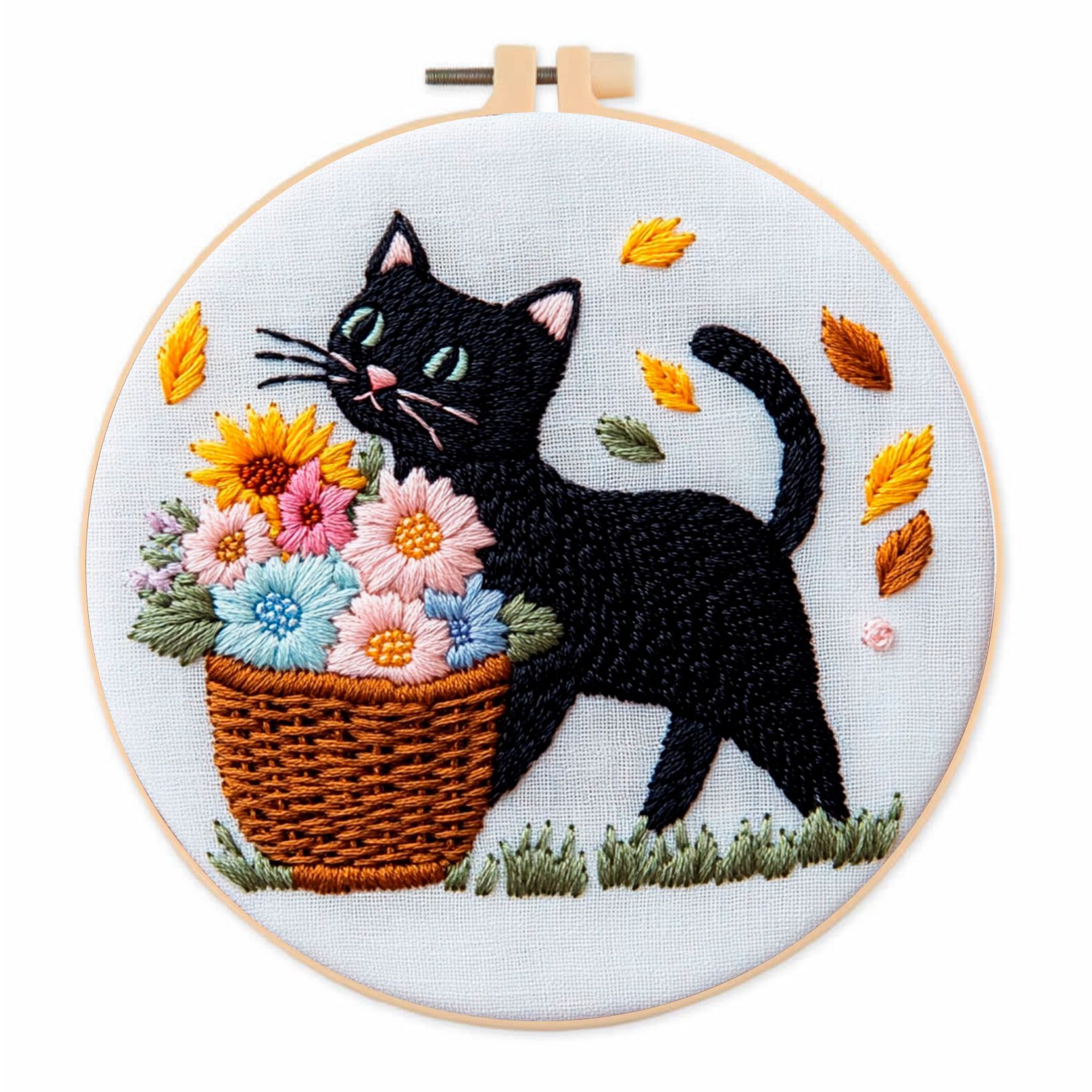 Kit de Broderie pour Adultes - Motif Scénique - Coton - Cadeau Noël Anniversaire
