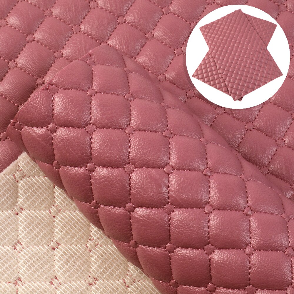 30*140cm Solid Color Cotton Clipping Argyle Patterns Vinyl Fabric Faux Leather Upholstery Material,1Yc10277