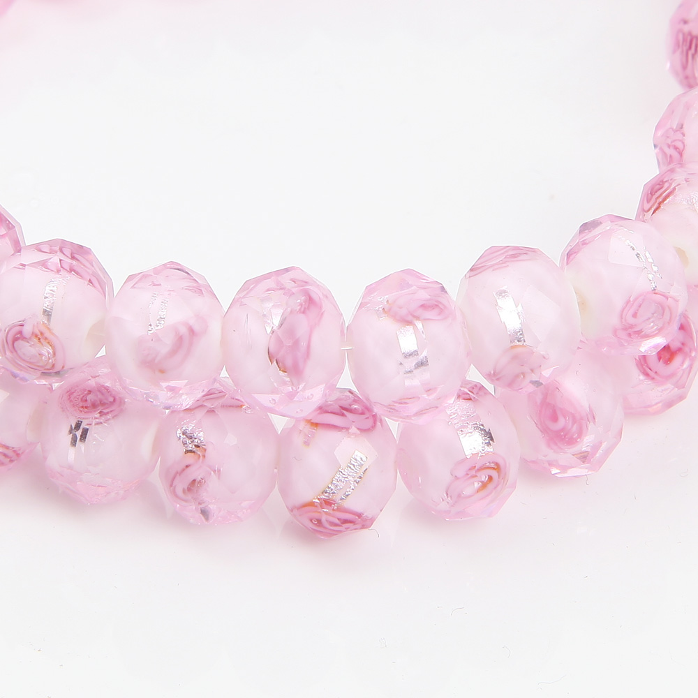 8/10mm Murano Glass Lampwork Beads for Jewelry Making Necklace Diy Bracelet Rondelle Faceted Flower Beads Accessories Supplies: green / 2mm