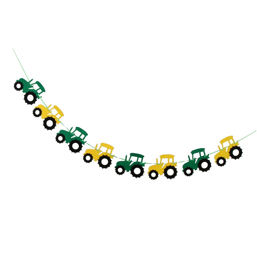 Tractor Garland Banner Tractor/Farm Kids Birthday Party Supplies