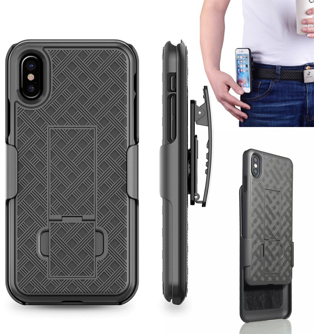 Mann Sport Fall Taille Gürtel Clip Holster Ständer Halter für iPhone 7 8 Plus X Xs Max XR 11 12 mini Pro Max Gürtel Clip Zurück Abdeckung