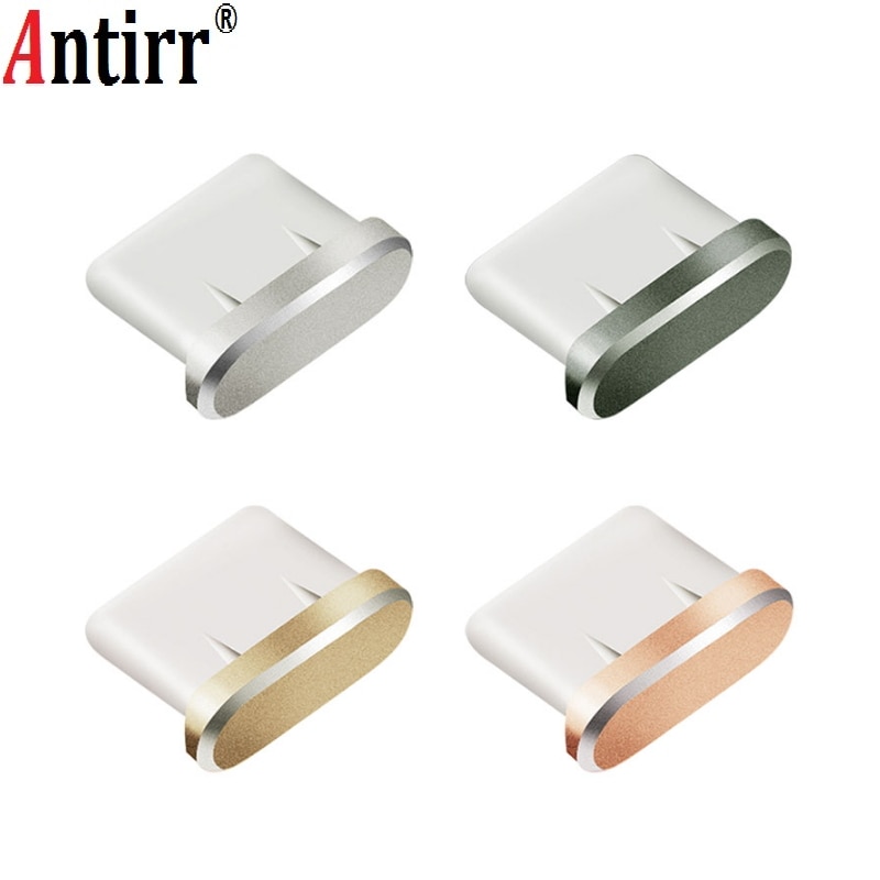 Type-c Dust plug Aluminium Alloy Type c Jack Mobile phone USB-C Charger port Stopple for Xiaomi Mi5 mi6 Huawei P9 P10 LETV