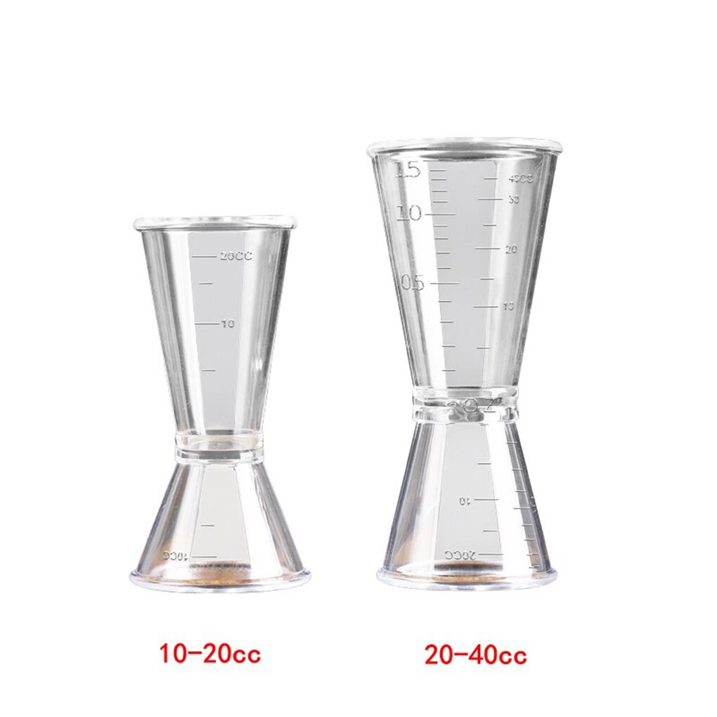 Double Clear Cocktail Measure Cup Drink Measurement Measure Cup Cocktail Shaker Jigger For Home Bar Party Useful Bar Accessories
