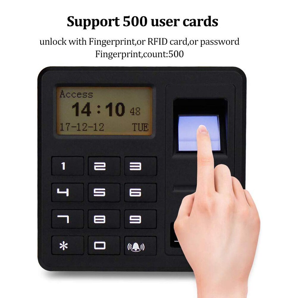 Fingerprint Keypad Password Access Control Optional 125KHZ RFID 13.56MHZ IC Card Reader Biometric Door Access Control