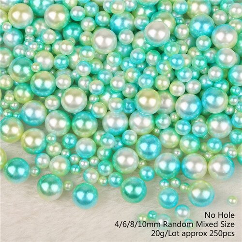 4/6/8/10mm tilfældige størrelser ingen huller abs efterligning perleperler løse runde perler til diy scrapbooking smykker gør boligindretning: 9