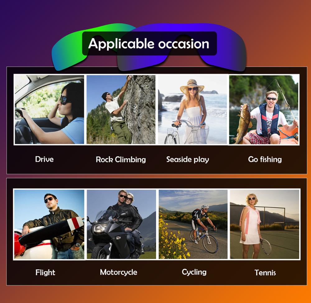 Lenti di ricambio polarizzate per occhiali da suola rossi arancioni per Oakley Sutro