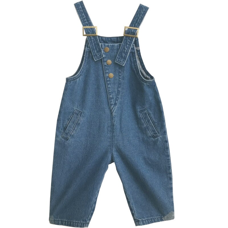 I Bambini Della Tuta di Autunno Della Molla di Modo Coreano di Alta Qualità Tute E Salopette per Le Ragazze Dei Ragazzi Dei Pantaloni 1 2 3 4 5 6 Anni del Bambino Del Bambino Del Denim Dei Pantaloni