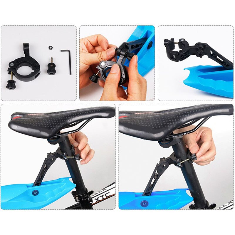 1 Paar Fiets Spatbord Met Led Mtb 24 26 27.5 Inch Voor/Achterwiel