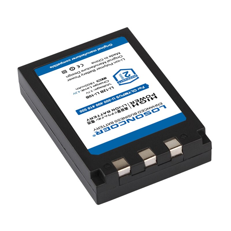 100% Original LOSONCOER 1800mAh Li-10B Li-12B para OLYMPUS U300 U400 U410 C760 C765 C70 C7000 C770 U500 U600 U800 U810 batería